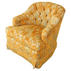Henredon button tuft lounge chair