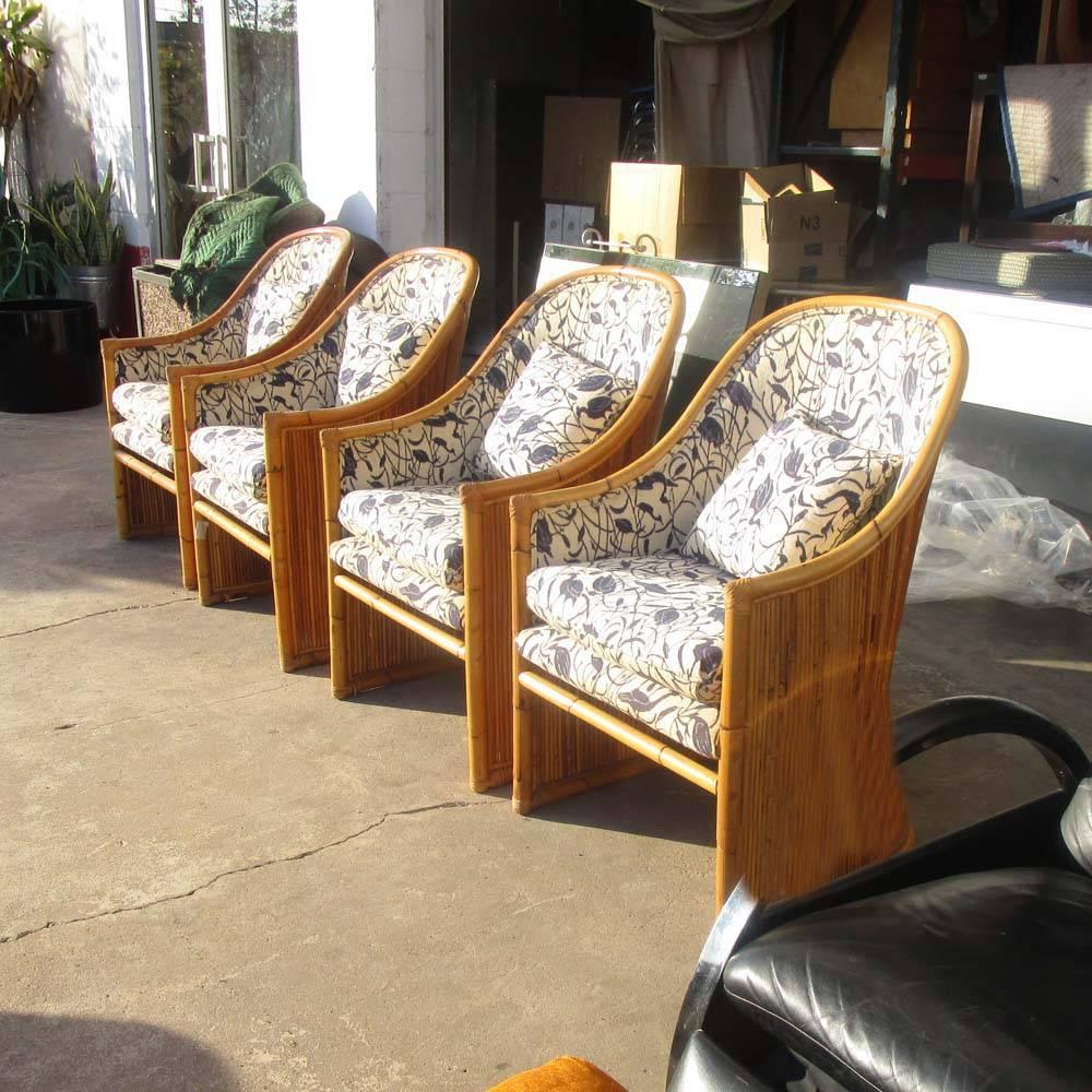 vintage mcguire rattan chairs