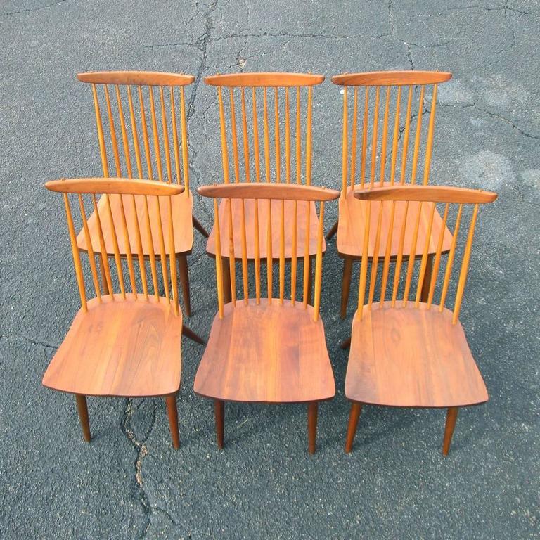 Set of Six Nakashima Origins Dining Chairs at 1stDibs
