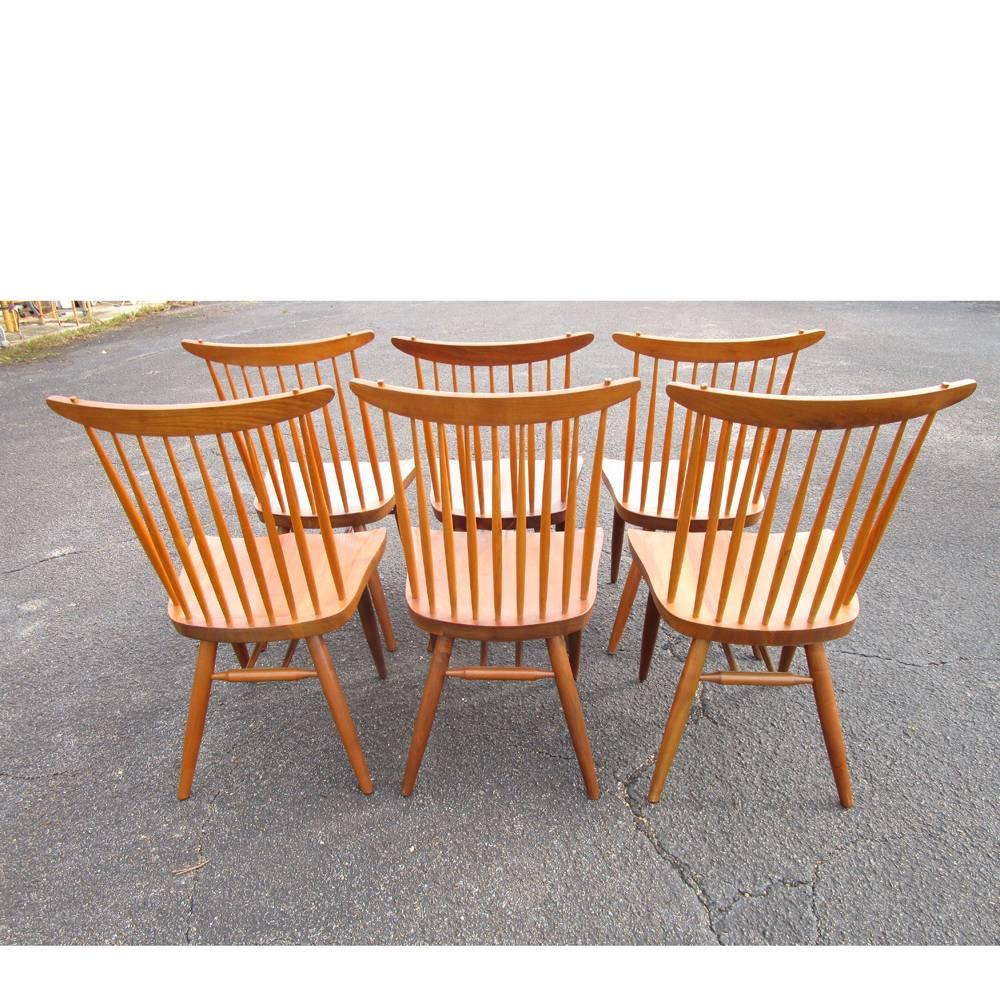 North American Set of Six George Nakashima Origins Dining Chairs