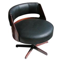 Vintage Scandinavian Galvano Rosewood Lounge Chair