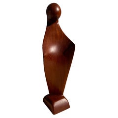 Madonna escandinava danesa de madera de teca Virgen María Mid Century MCM Simon Randers