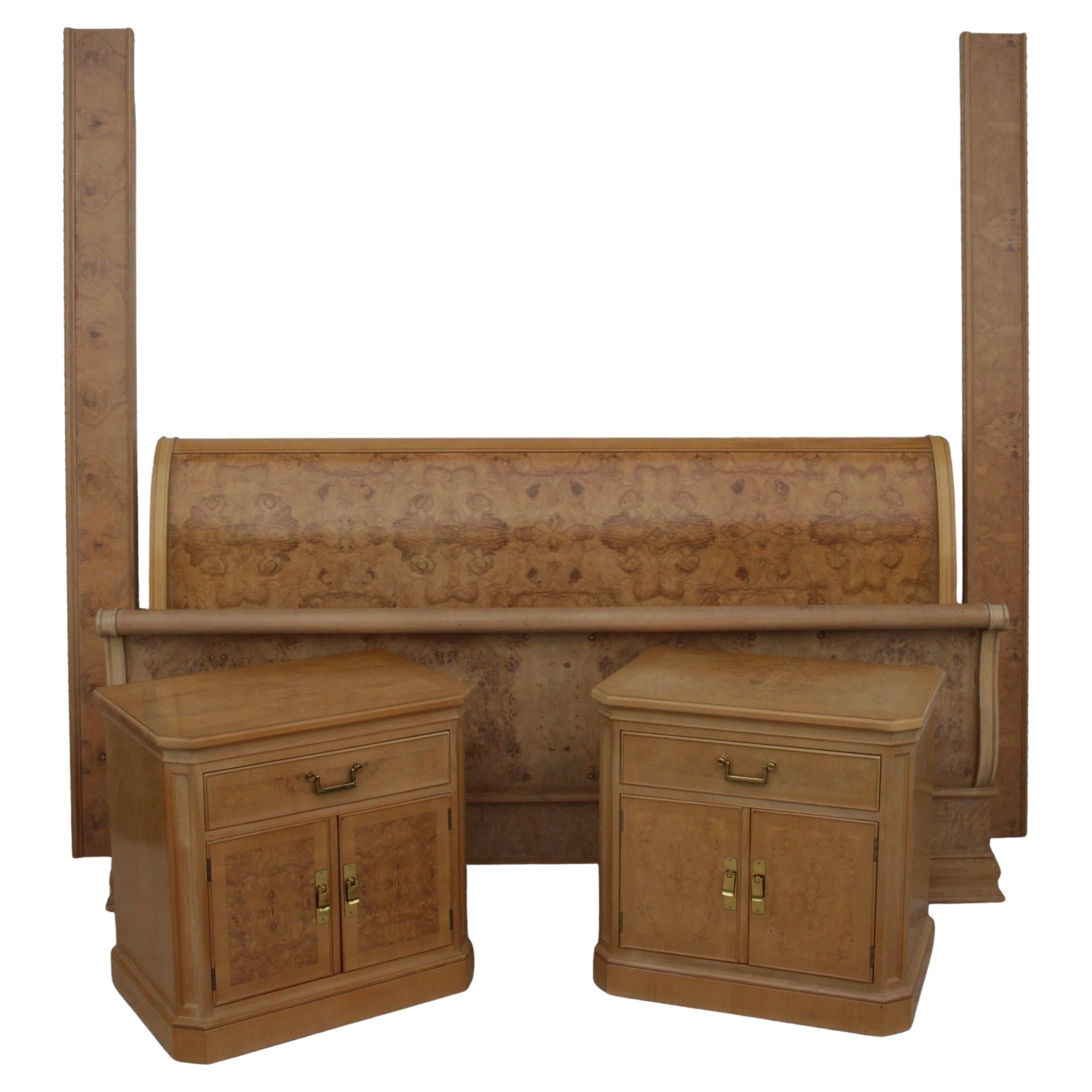 Drexel Heritage Corinthian Elm King Size Sleigh Bed