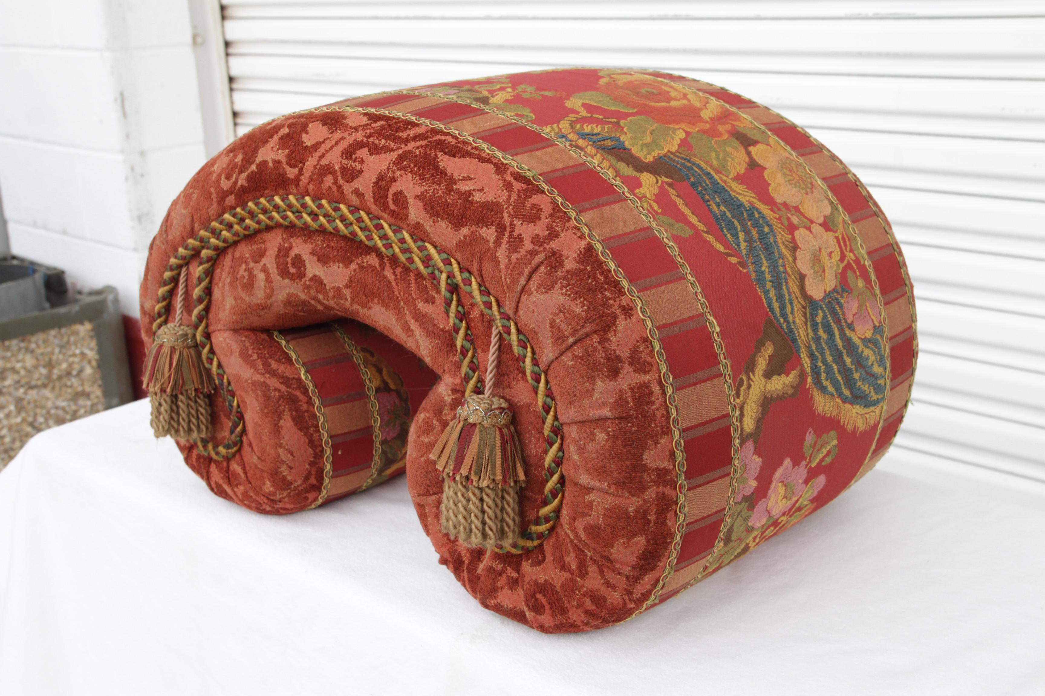 Post-Modern 1980s Postmodern Scroll shaped Footstool For Sale