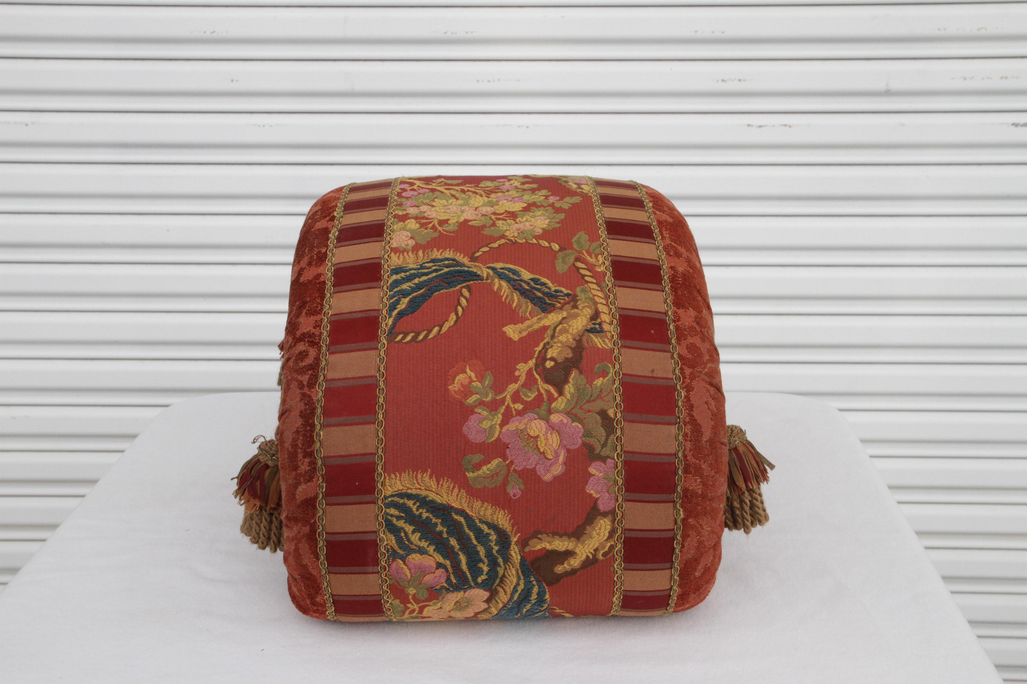 American 1980s Postmodern Scroll shaped Footstool For Sale