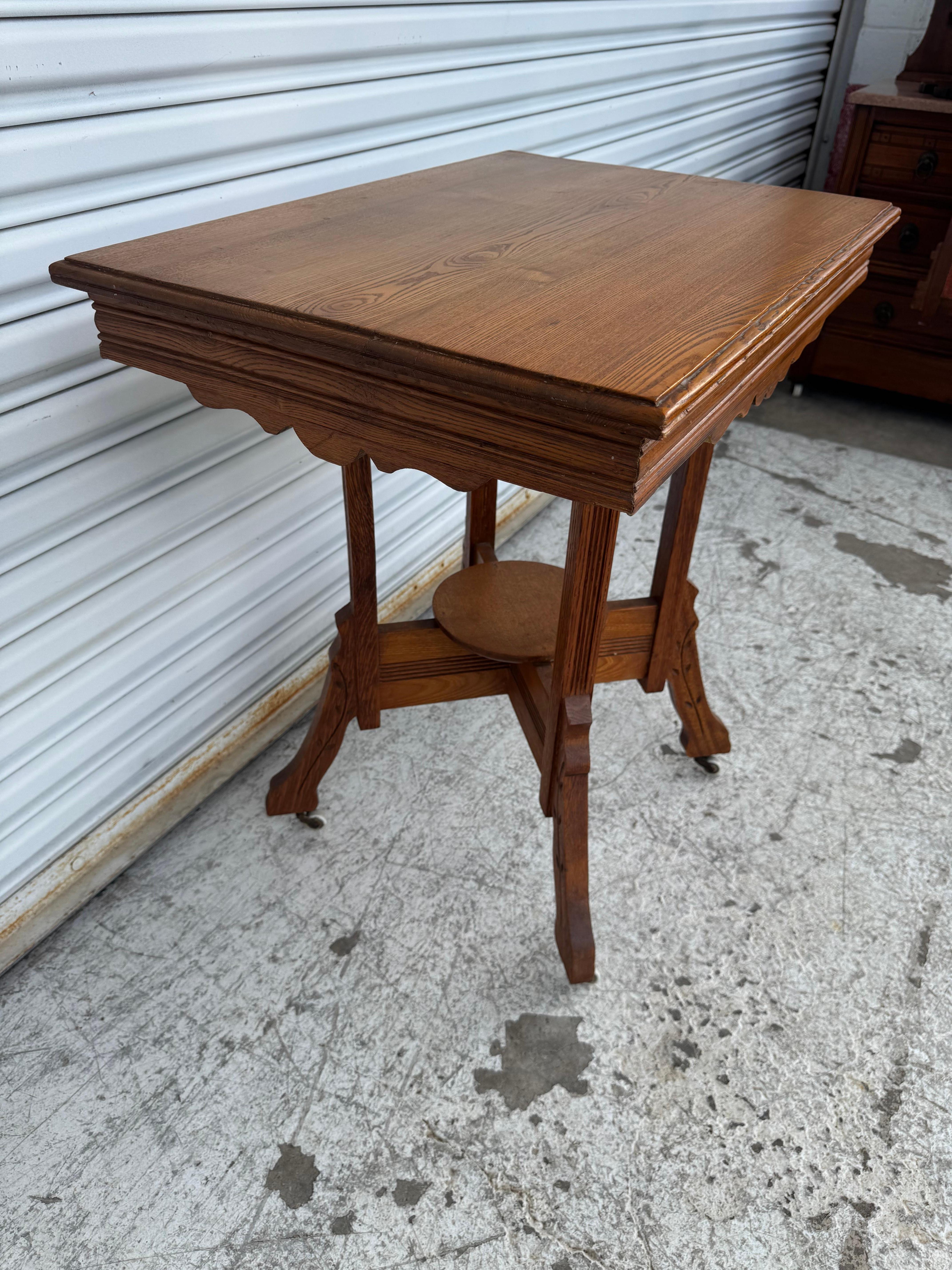 Wood Antique Charles Eastlake Walnut Parlor/Side Table For Sale
