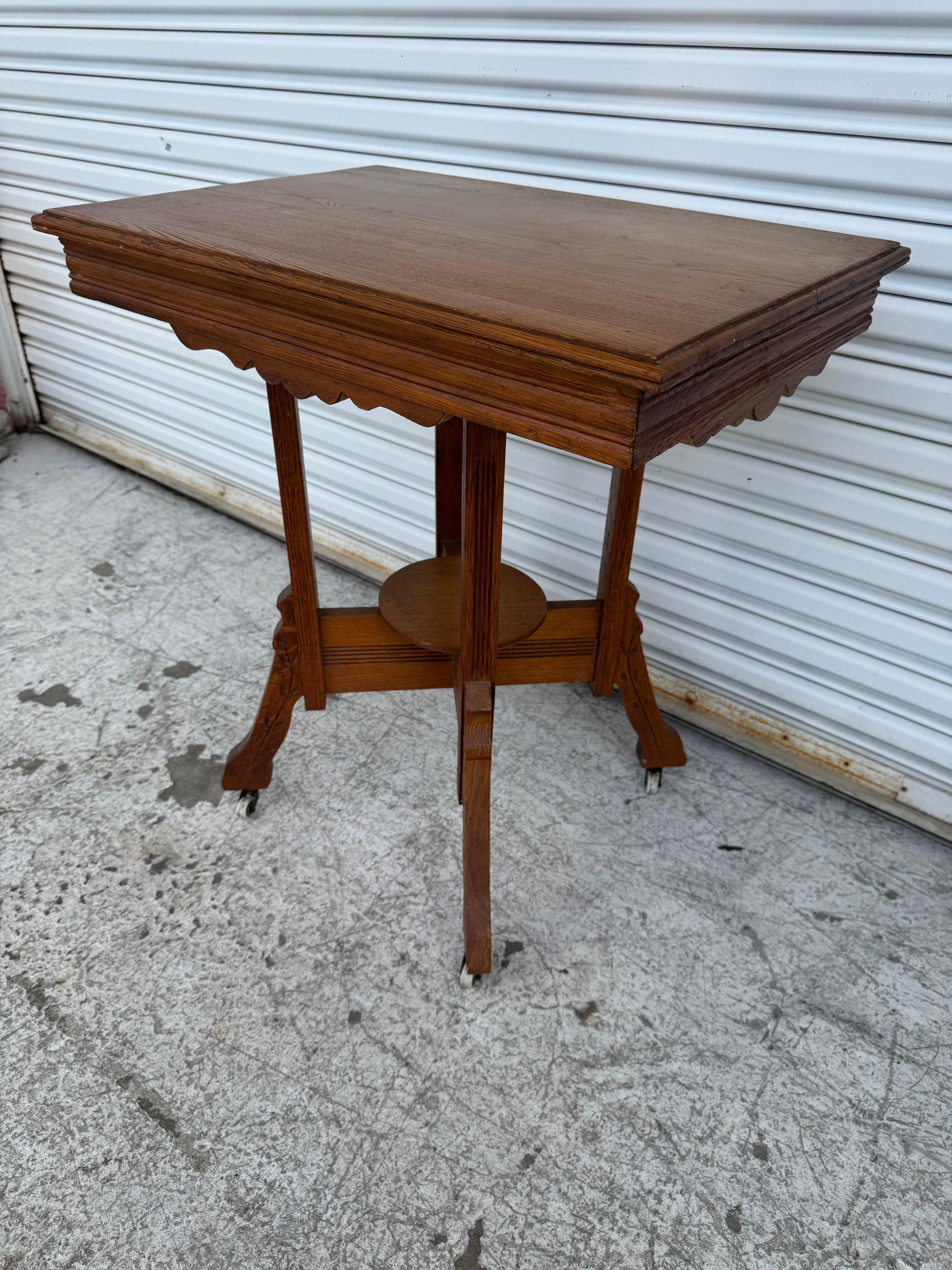 19th Century Antique Charles Eastlake Walnut Parlor/Side Table For Sale