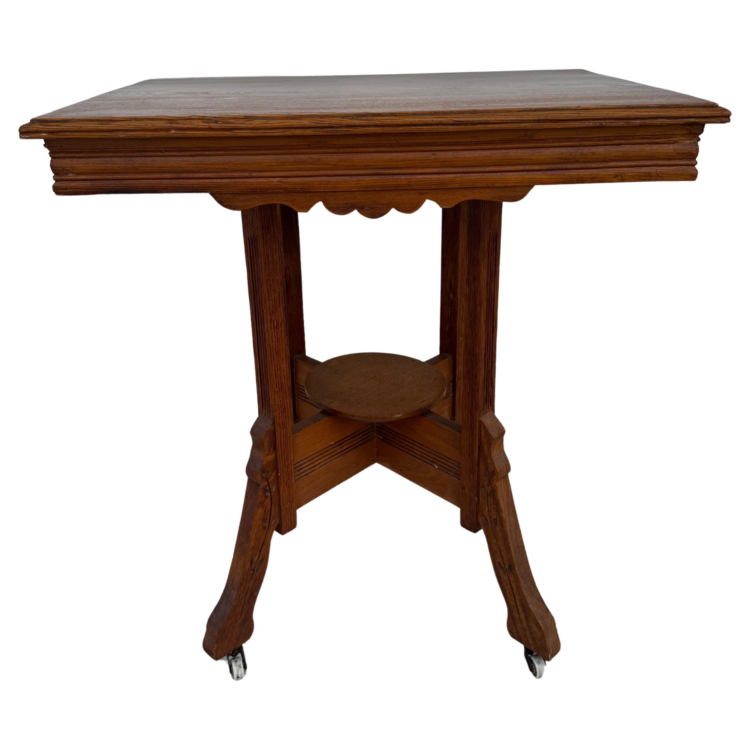 Antique Charles Eastlake Walnut Parlor/Side Table For Sale
