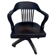 Sedia da scrivania girevole in Oak Oak dei primi del Novecento