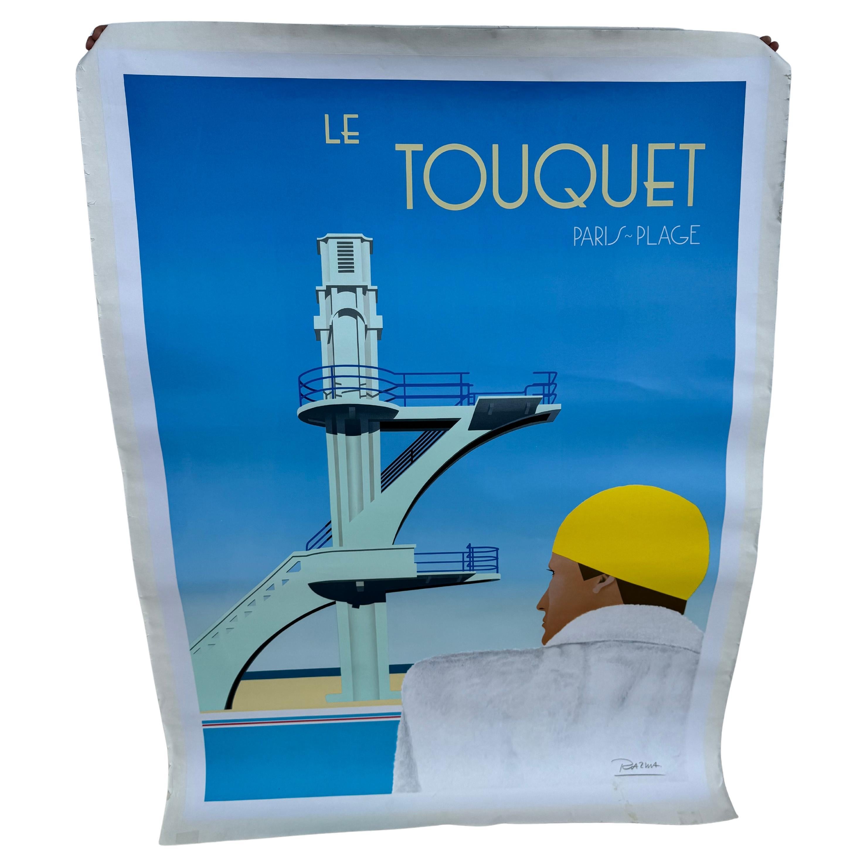1984 Razzia "Le Touquet" Affiche signée à la main en vente