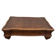 Italian Pitch Pine with Gilded Edge Bulbous Leg Coffee Table