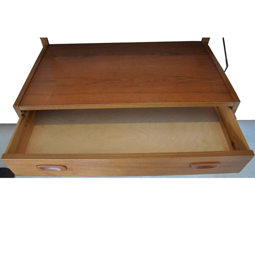 Mid-Century Modern Vintage Danish Wall Unit with Floating Desk for Cado