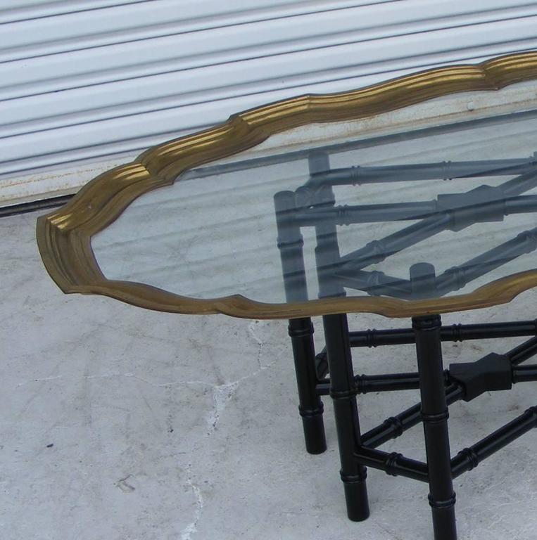 Mid-20th Century Baker Faux Bamboo Coffee Table
