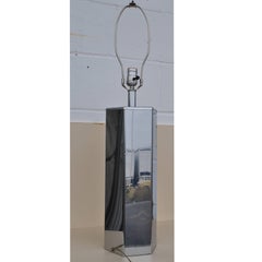 Hexagonal Mid-Century Chrome Lamp