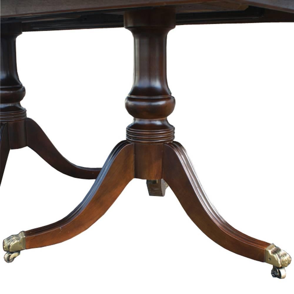 henredon double pedestal dining table