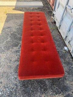 Martin Brattrud Brass and velvet bench