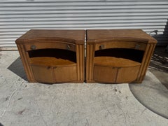 Pair of Century Furniture Mackintosh Style Nightstands w/ an Edinburgh Finish