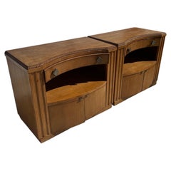 Pair of Century Furniture Mackintosh Style Nightstands w/ an Edinburgh Finish