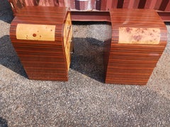 Art Deco Bentwood 3 Drawer Nightstands