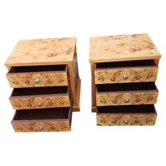 Art Deco 3 drawer nightstands