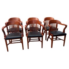 8 Vintage Cherry Bank Of England Chairs by Jasper Chair Co.