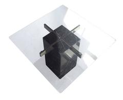 Pair of Italian Artedi Marble Glass Side Tables