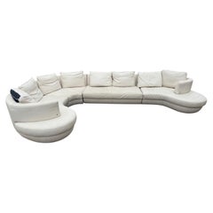 Natuzzi Rondo Curved Modular Italian Leather Sectional sofa