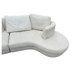 Natuzzi Rondo Curved Modular Italian Leather Sectional sofa