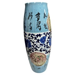 Blue and White Ceramic Rose Vase