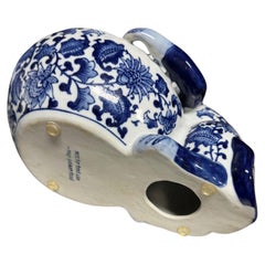 Chinoiserie blue and white porcelain monkey bowl.