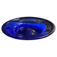Cobalt blue glass bowl