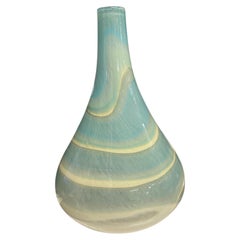 Vintage studio art glass teardrop vase