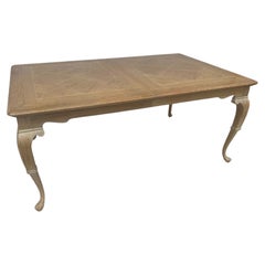 Drexel Heritage "Avalon" French Provincial Oak Parquetry Extendable Dining Table