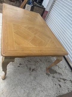 Drexel Heritage "Avalon" French Provincial Oak Parquetry Extendable Dining Table