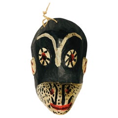 Mid-Century Guatemalan Hand-Carved Wood Monkey (Mico) Dance Mask