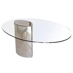 Knoll Cini Boeri Lunario Eight Glass Dining Table Desk Restored