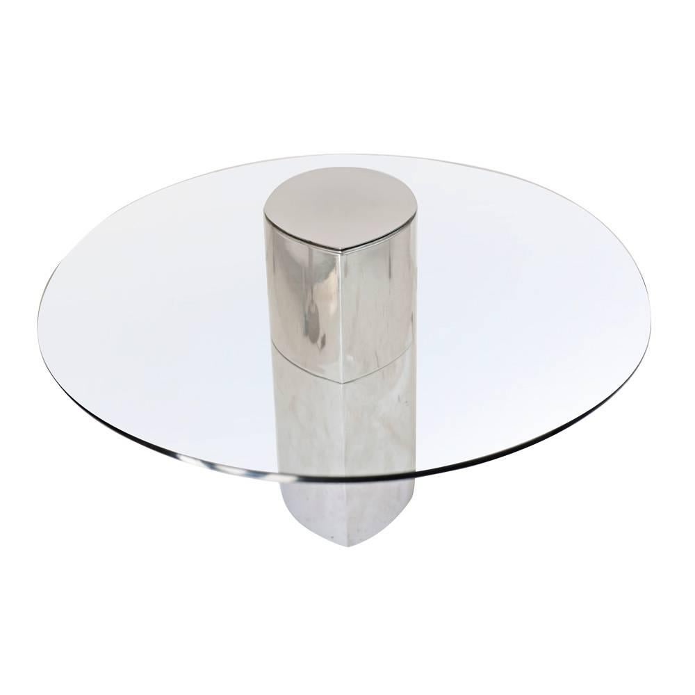 Mid-Century Modern Knoll Cini Boeri Lunario Eight Glass Dining Table Desk Restored