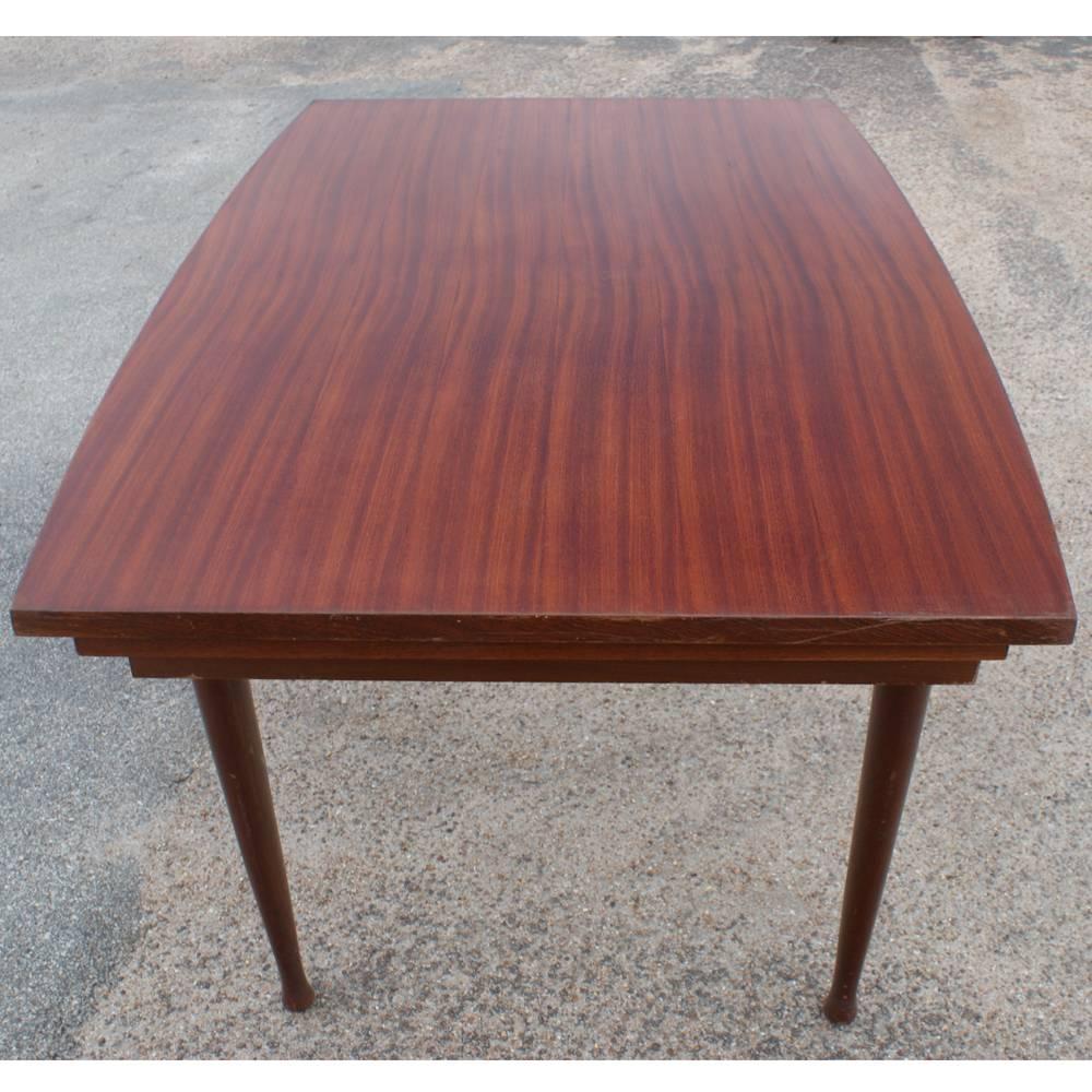European Vintage Danish Mahogany Dining Extension Table to 80