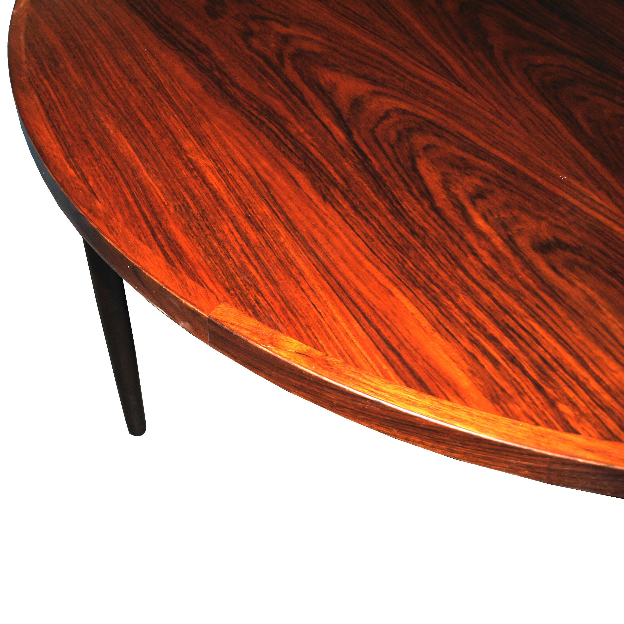 Mid-20th Century Danish Mid-Century Modern Rosewood Revolving Table For Sale