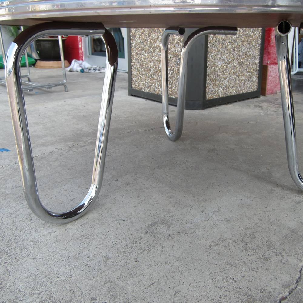 art deco chrome table