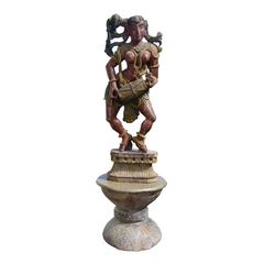 18th Century 5ft Tall Hindu Deity Statue