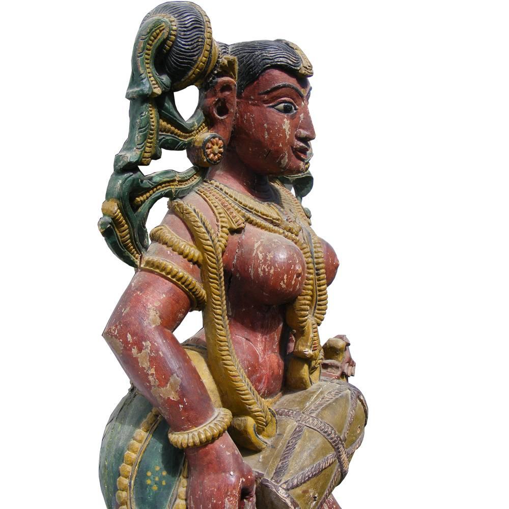 Statue de divinité hindoue du 18e siècle Bon état - En vente à Pasadena, TX