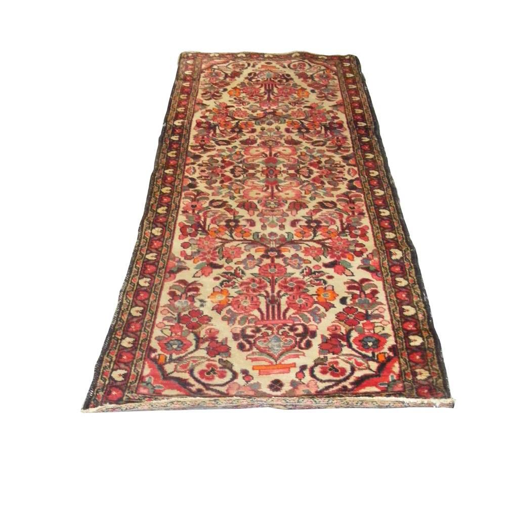 Genuine handwoven Persian Borchalou rug runner. Measures: 30