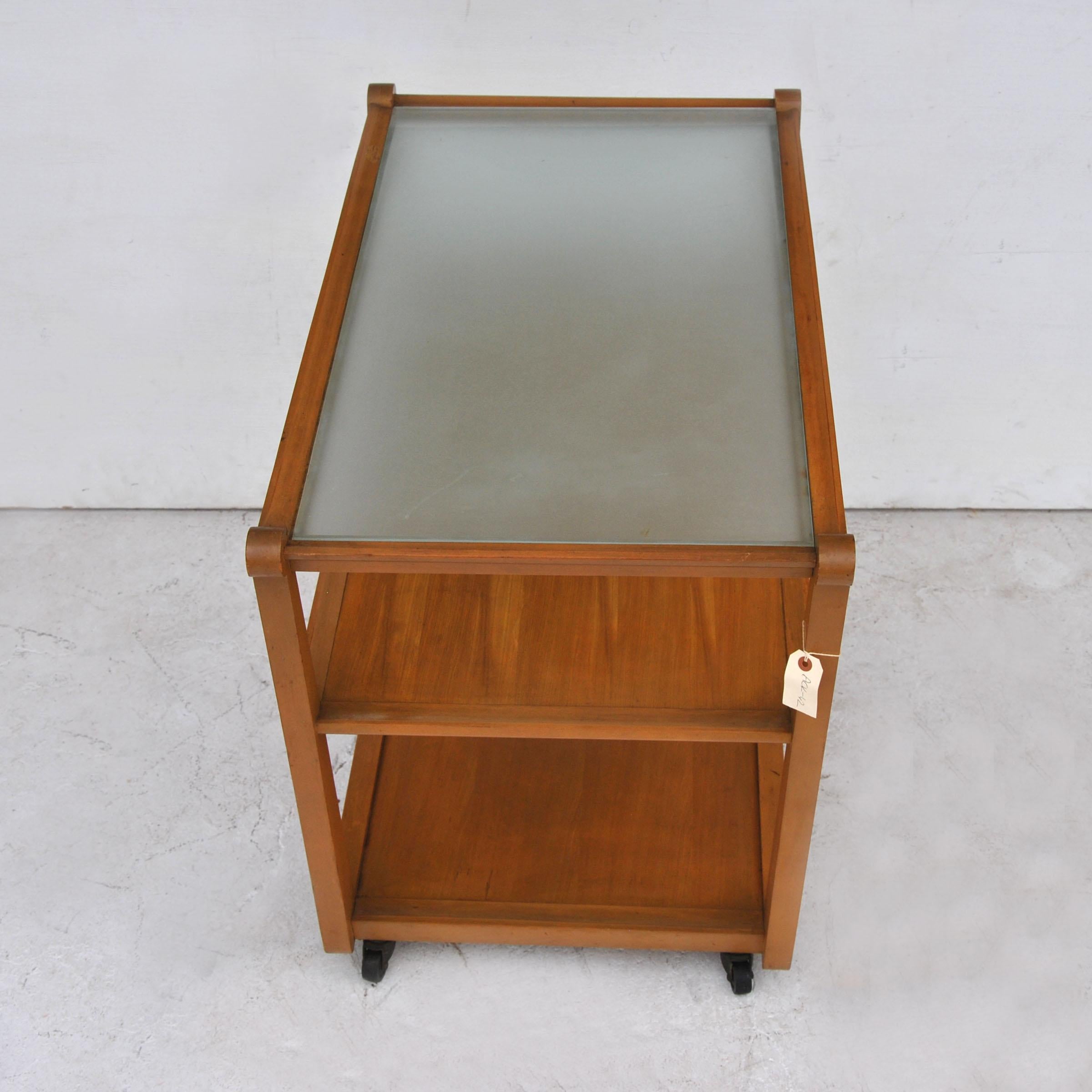 Mid-20th Century Edward Wormley for Drexel Precedent Rolling Bar Cart   For Sale