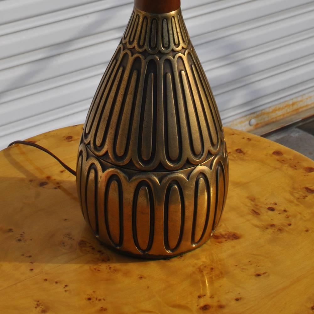 mid century brass lamp