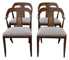 Set of Four Vintage Danish Style Side Dining Chairs