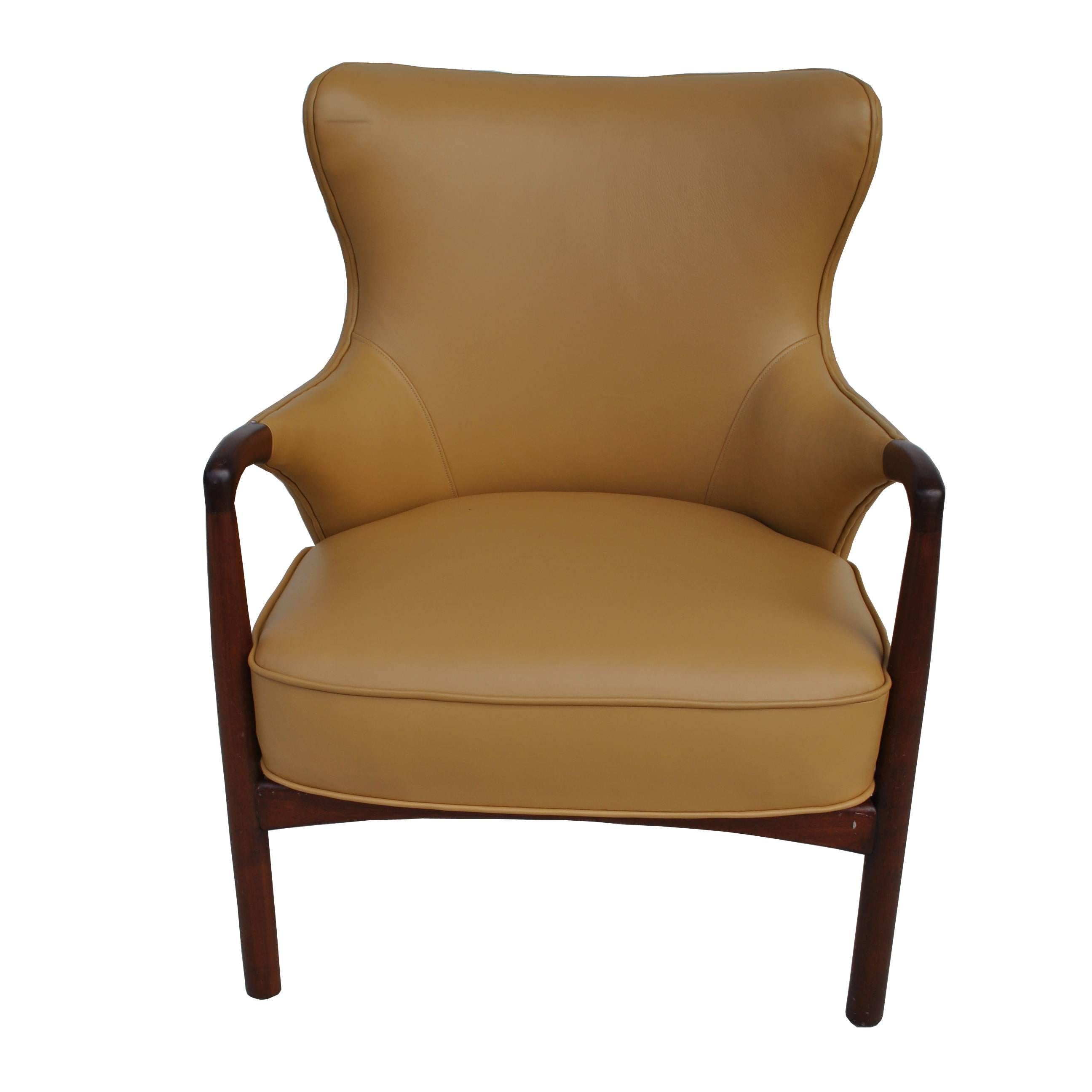 Mid-Century Modern Vintage Midcentury Danish Wingback Lounge Chair