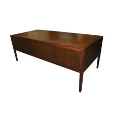 Vintage Midcentury Stow Davis Walnut Burl Desk