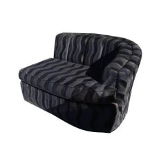 Art Deco Black Sectional Sofa Couch Hoffmann Style