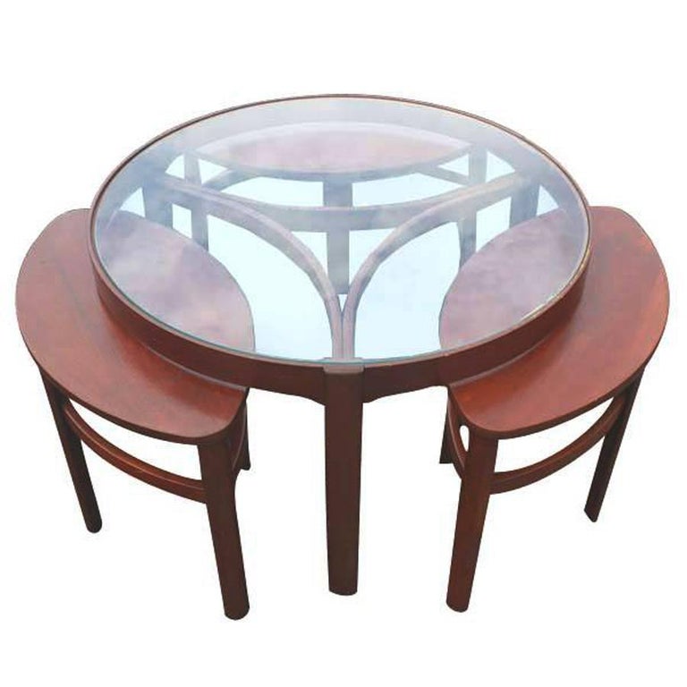 Vintage Midcentury Danish Nesting Coffee Side Tables at 1stDibs